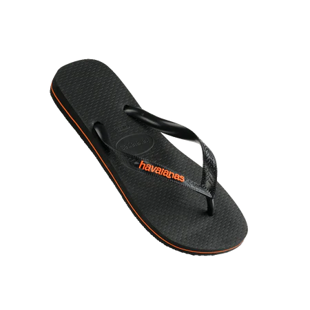 KIDS RUBBER LOGO BLACK/ORANGE NEON