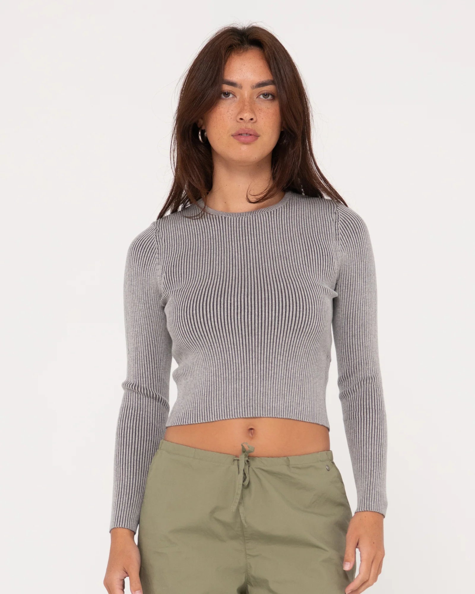 RUSTY SOLACE LONG SLEEVE KNITTED TOP