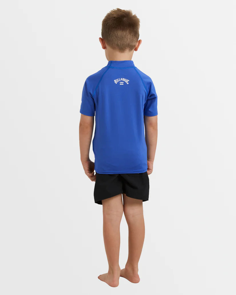 BILLABONG GROMS ALL DAY ARCH RASHIE - COBALT