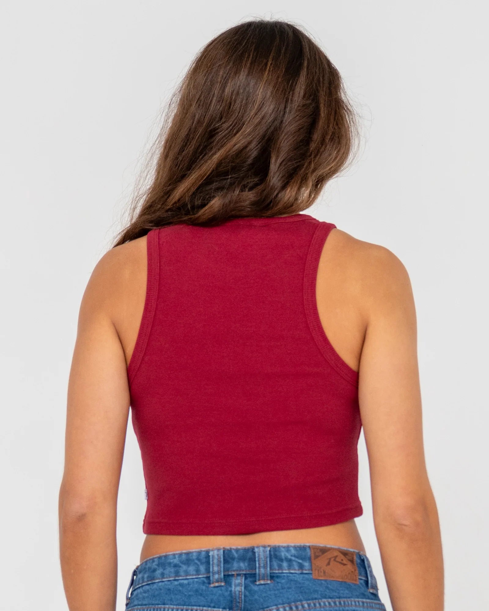 RUSTY ESSENTIALS RIBBED CROP TANK