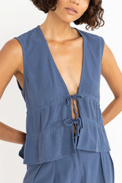 RHYTHM SKYLA TIE FRONT TOP