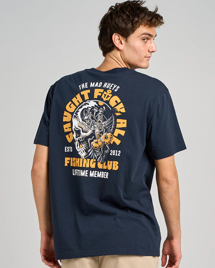 MAD HUEYS TROPIC CAUGHT FK ALL TEE NAVY