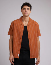 SILENT THEORY SEERSUCKER STRIPE S/S SHIRT