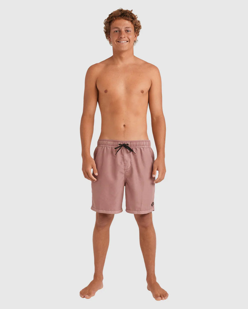 BILLABONG ALL DAY OVERDYE 17" SHORTS - DUSTY ROSE