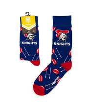 NRL NEWCASTLE KNIGHTS STRIPE ORGANIC COTTON SOCKS