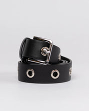 RUSTY BLACK HOLE EYELET BELT