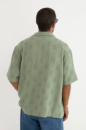 RHYTHM OASIS SHIRT – LIGHTWEIGHT CUBAN COLLAR SHORT SLEEVE SHIRT – DESERT GRASS