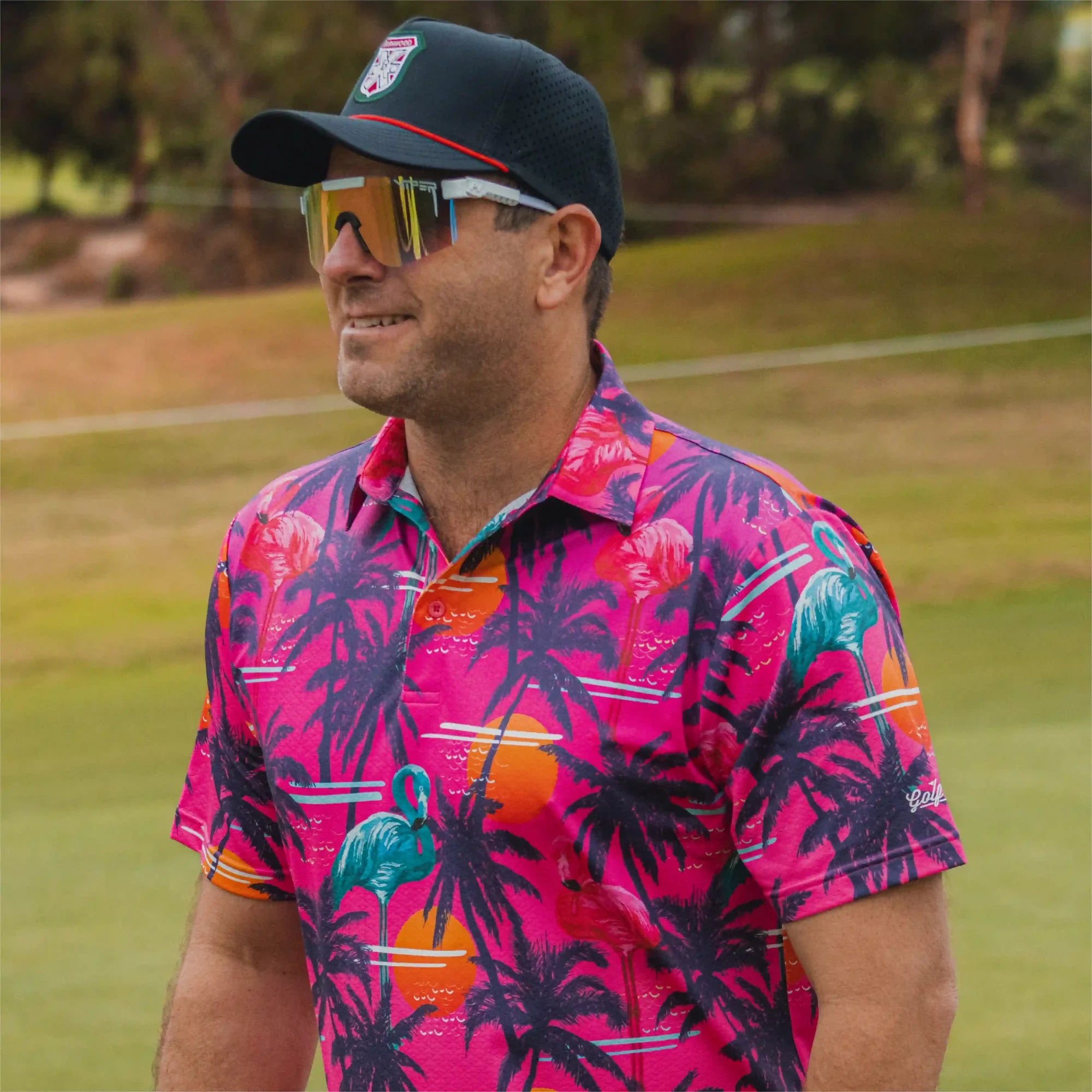 MIAMI VICE SUMMER NIGHTS COOL TECH GOLF POLO