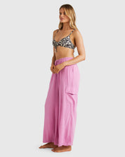 BILLABONG BEACH BABE CARGO PANT BERRY PINK