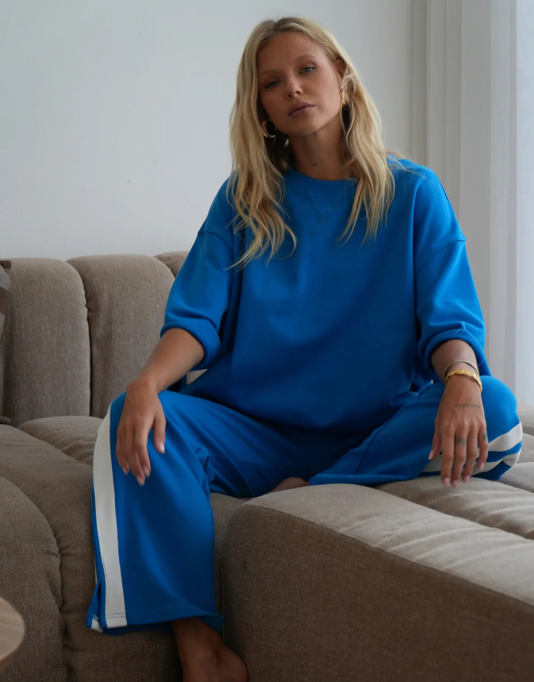 LUNA LANE THE MASON TEE AZURE BLUE
