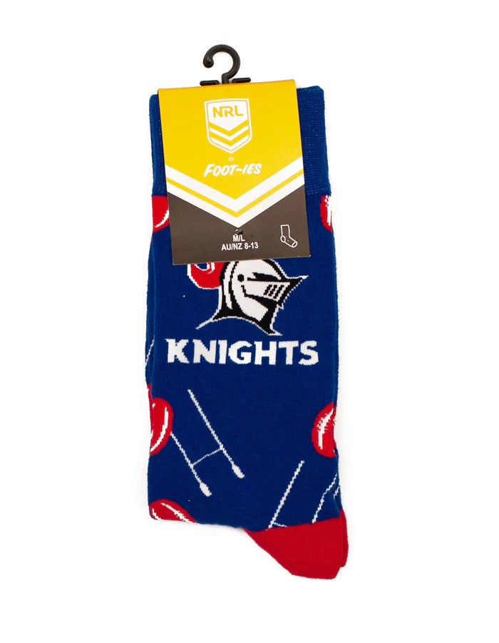 NRL NEWCASTLE KNIGHTS STRIPE ORGANIC COTTON SOCKS