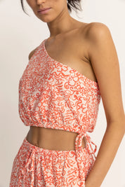 RHYTHM ISLANDER FLORAL ONE SHOULDER TOP