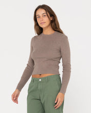 RUSTY AMELIA SKIMMER LONG SLEEVE KNIT TOP