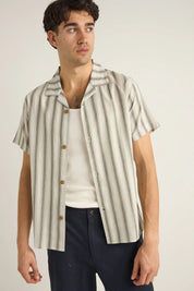 RHYTHM VACATION STRIPE SHIRT FERN