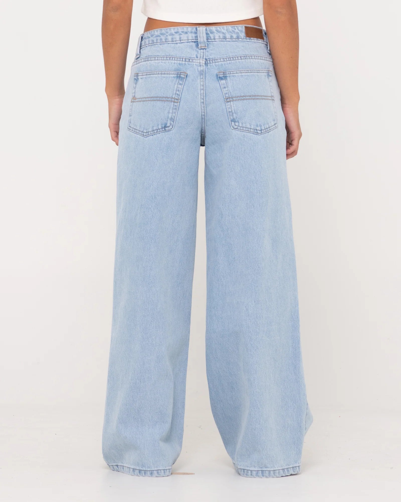 RUSTY LOW RISE SUPER WIDE LEG DENIM JEAN