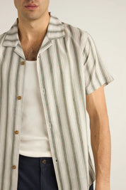 RHYTHM VACATION STRIPE SHIRT FERN