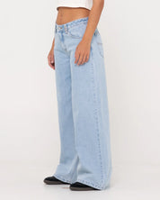 RUSTY LOW RISE SUPER WIDE LEG DENIM JEAN