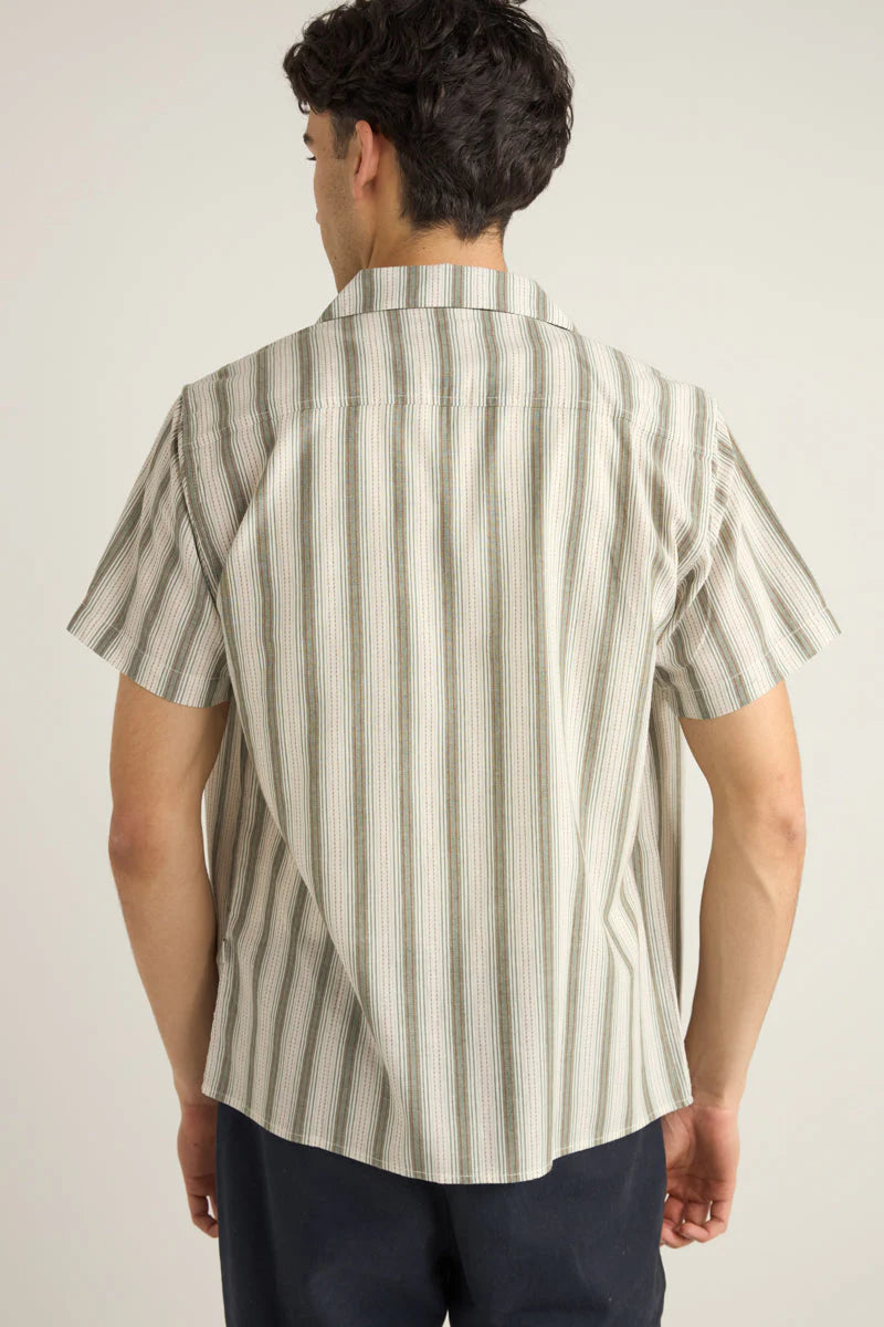 RHYTHM VACATION STRIPE SHIRT FERN