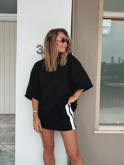 LUNA LANE THE MASON TEE BLACK