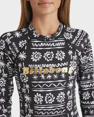 BILLABONG LOST ON YOU LS BODYSUIT - BLACK