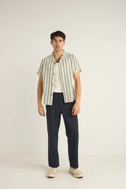 RHYTHM VACATION STRIPE SHIRT FERN