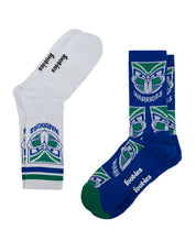 NRL NEW ZEALAND WARRIORS RETRO SNEAKER SOCK 2 PACK