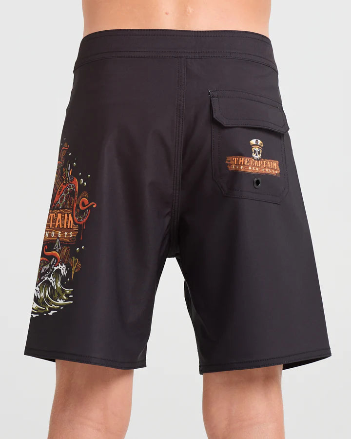 THE MAD HUEYS KRAKEN CAPTAIN YOUTH BOARDSHORT