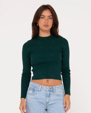 RUSTY AMELIA SKIMMER LONG SLEEVE KNIT TOP