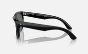 RAY BAN WAYFARER REVERSE BLACK W/DARK GREEN