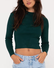 RUSTY AMELIA SKIMMER LONG SLEEVE KNIT TOP