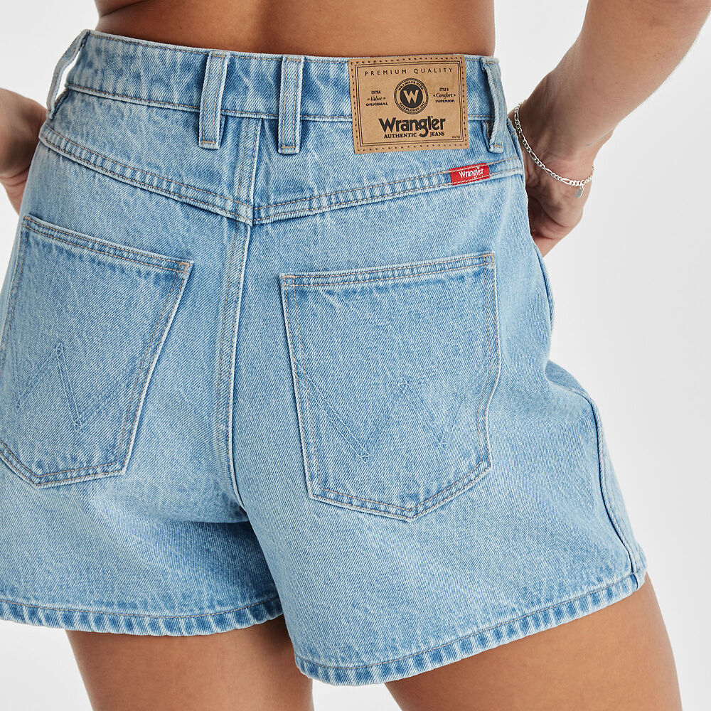 WRANGLER HI BELLS SHORT GROOVE BLUE