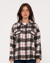 RUSTY STEMMING LONG SLEEVE PLAID OVER SHIRT