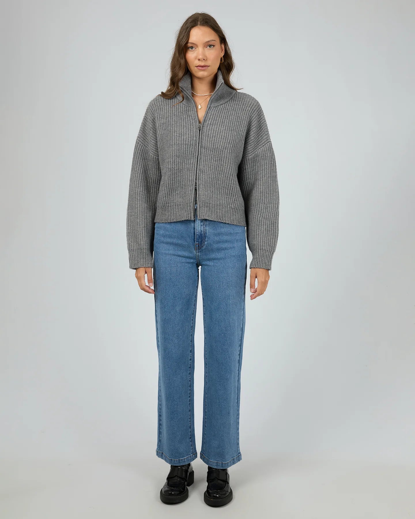 AAE BRIDIE KNIT ZIP THROUGH