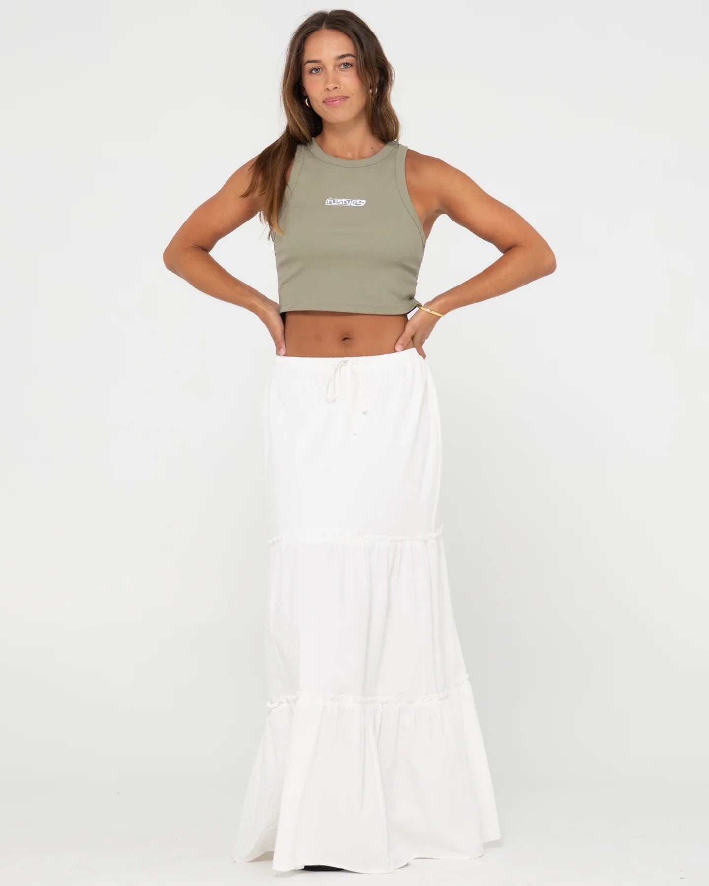 RUSTY VIOLETA LOW RISE MAXI SKIRT