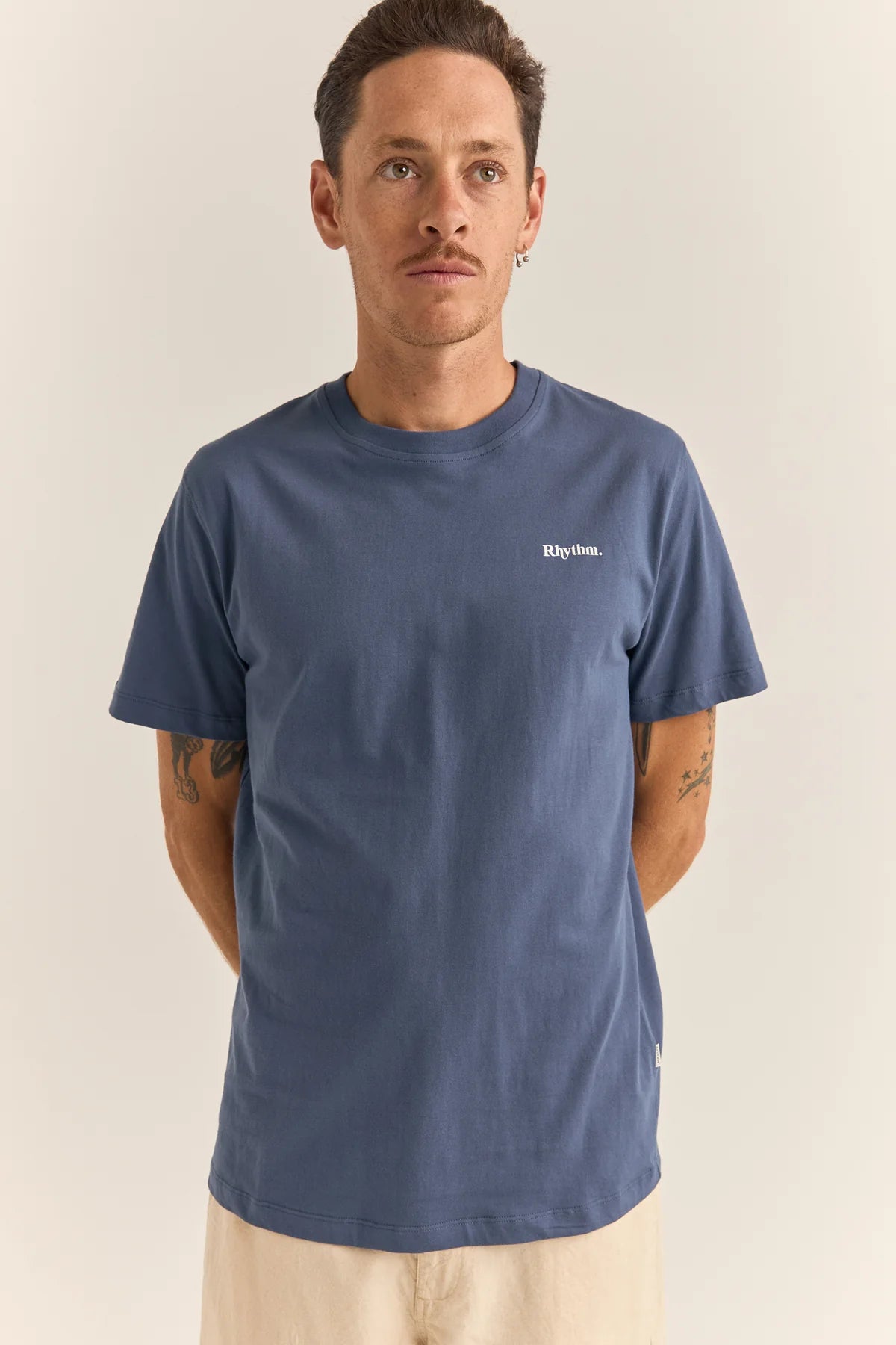 RHYTHM BRAND TEE NAVY