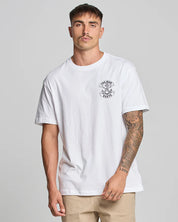 HUEYS ANCHOR BONES TEE WHITE