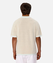 INDUSTRIE LAVENO KNIT POLO - MINT / CAMEL