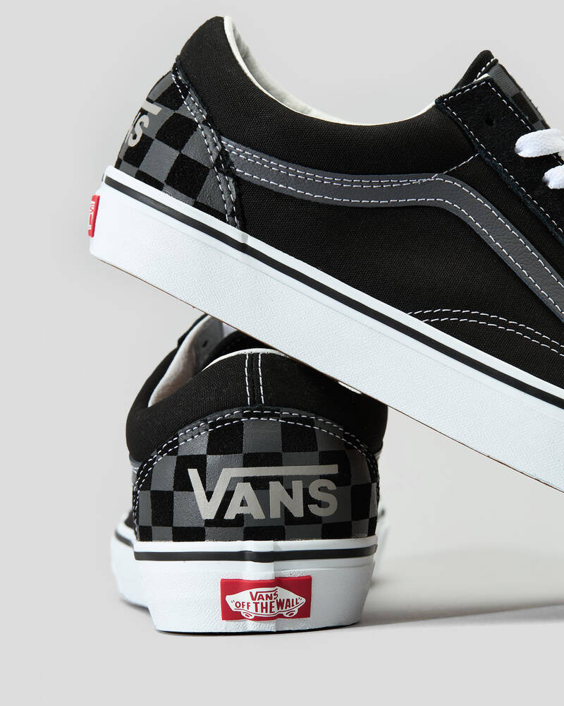 Vans Off Vans Retro Logo Giày Vans Old Skool Logo Check Black