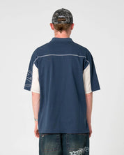 RUSTY CYBERWAVE OVERSIZED POLO – CHINA BLUE
