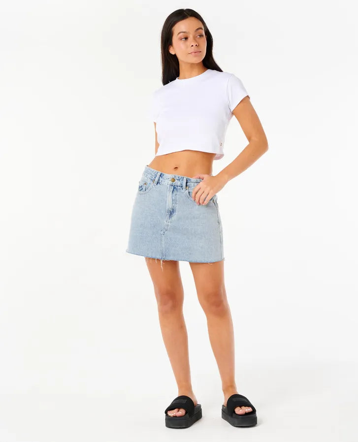 RIP CURL TABBY DENIM MINI SKIRT