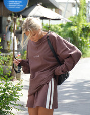 LUNA LANE THE MAYA MINI SKIRT CHOCOLATE
