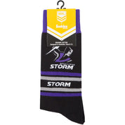 NRL MELBOURNE STORM RETRO SNEAKER SOCK 2 PACK