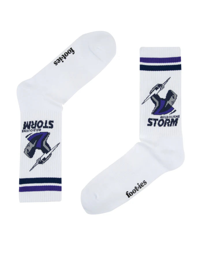 NRL MELBOURNE STORM RETRO SNEAKER SOCK 2 PACK