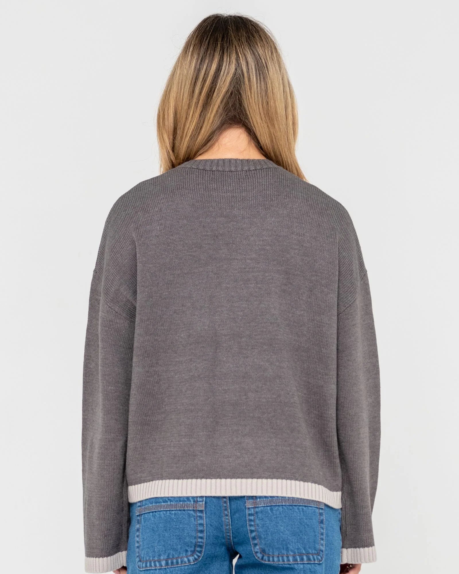 RUSTY RIDER RELAXED CREW NECK KNIT