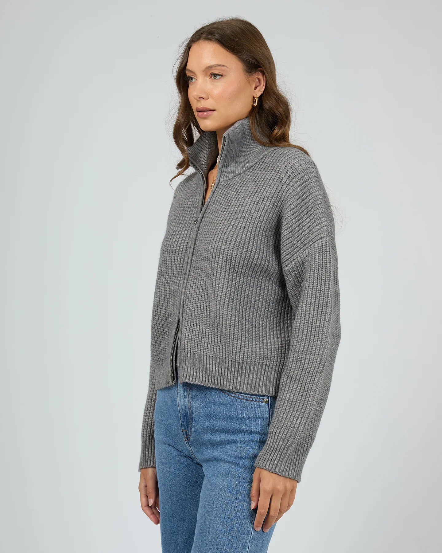 AAE BRIDIE KNIT ZIP THROUGH