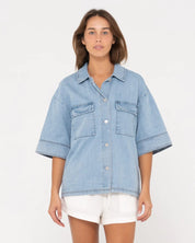 RUSTY HUDSON SHORT SLEEVE DENIM SHIRT