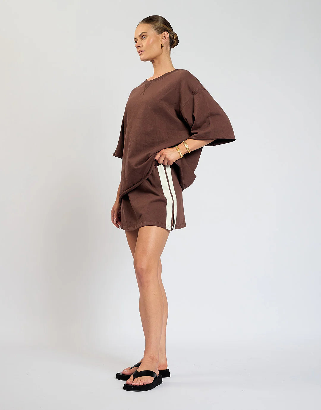 LUNA LANE THE MAYA MINI SKIRT CHOCOLATE