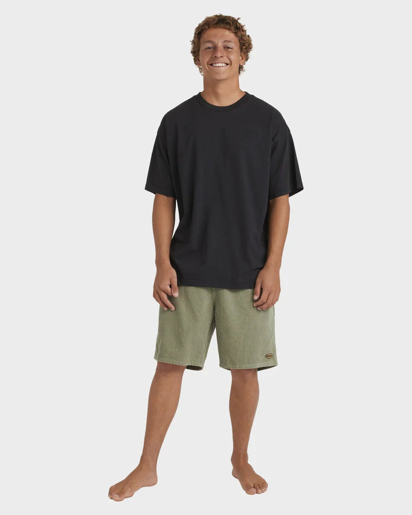 BILLABONG LARRY CORD WALK SHORTS - GREEN ASH
