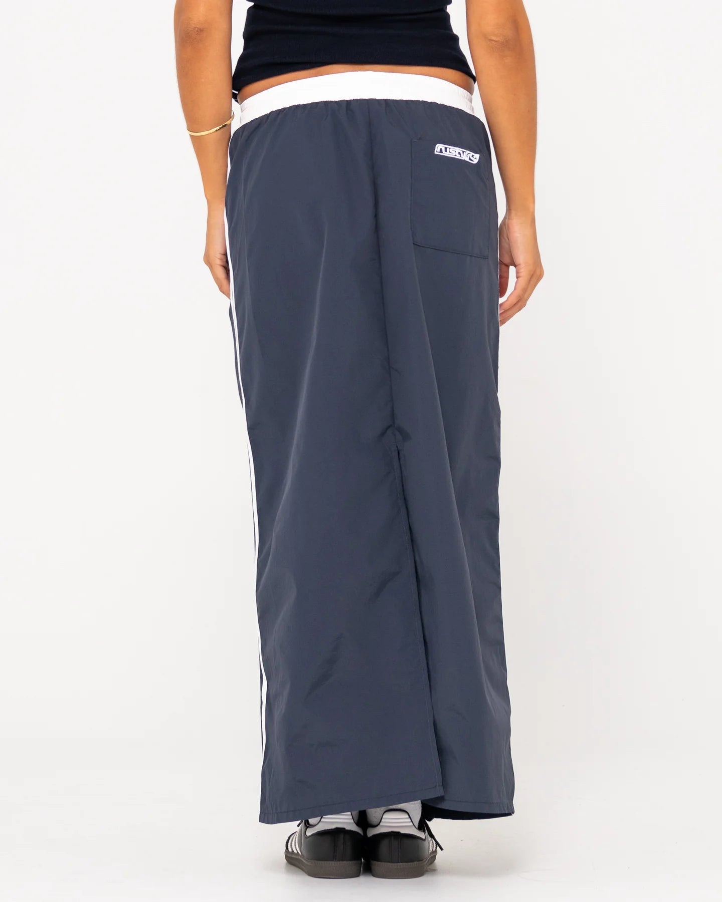 RUSTY DOUBLE TROUBLE ELASTIC WAIST MAXI SKIRT