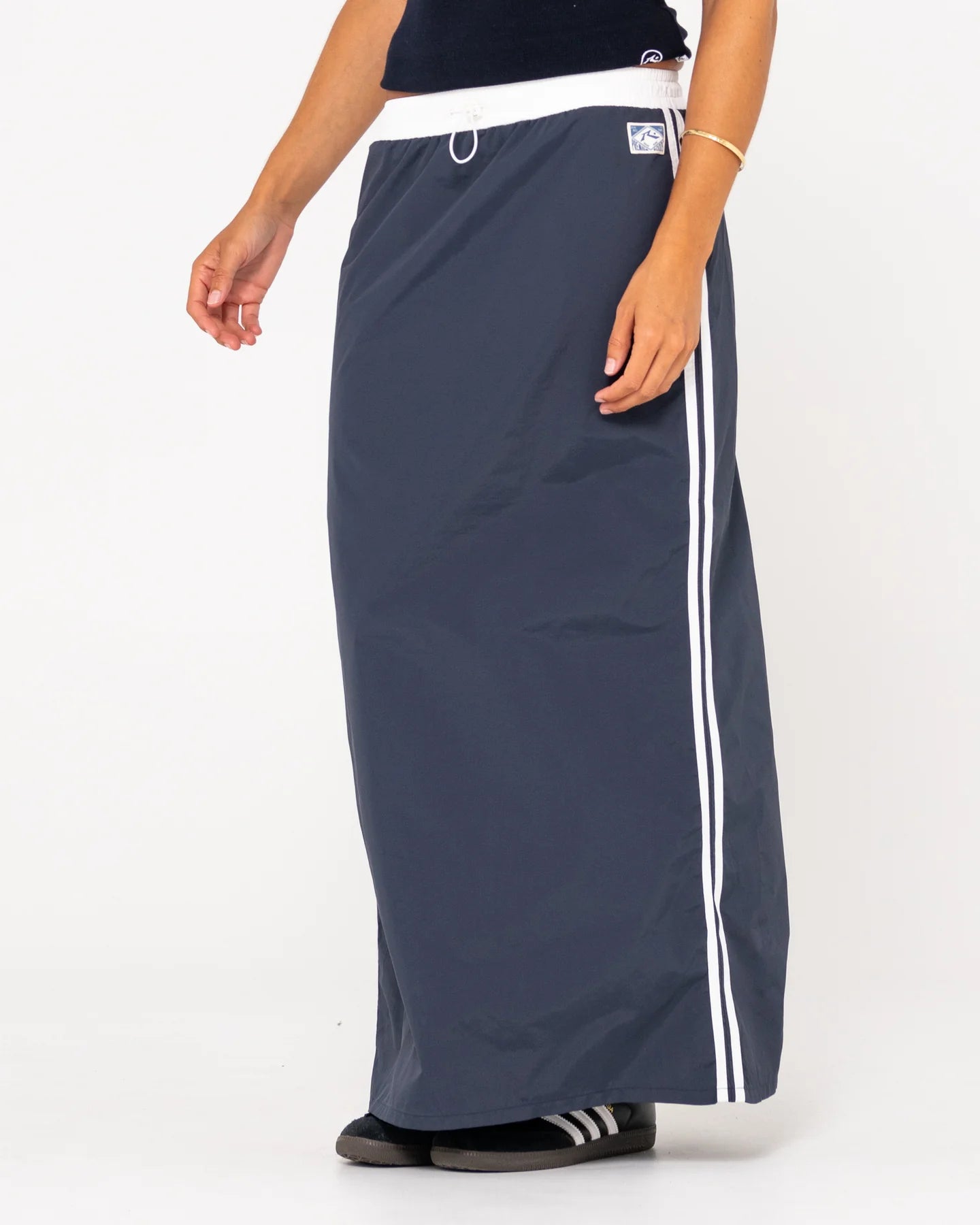 RUSTY DOUBLE TROUBLE ELASTIC WAIST MAXI SKIRT